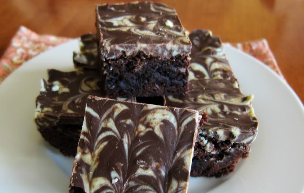 Mint Swirl Brownies