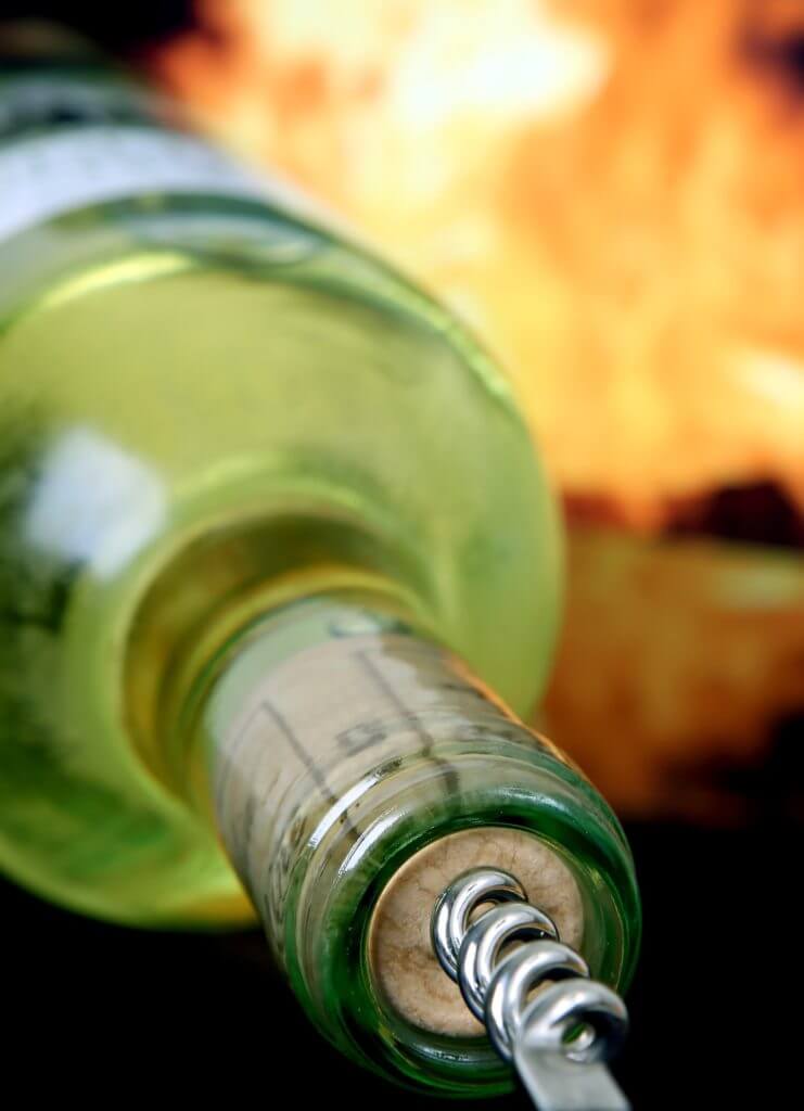 white wine bottle