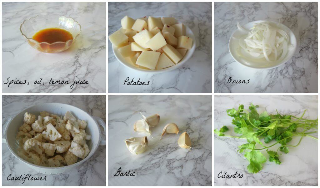 Indian Roasted Cauliflower Ingredients