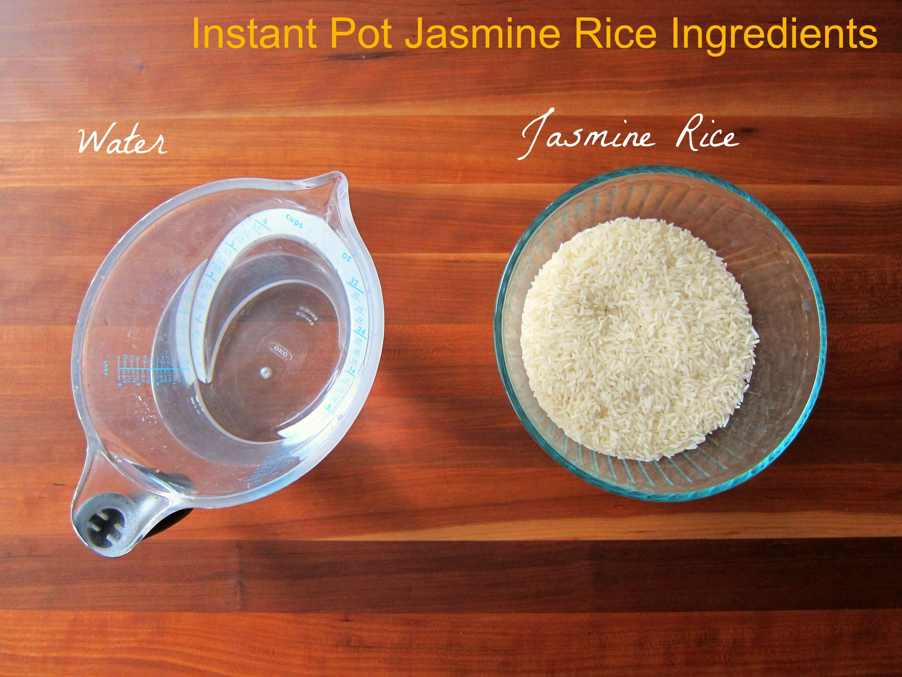 Instant Pot Jasmine Rice - Ingredients - Paint the Kitchen Red