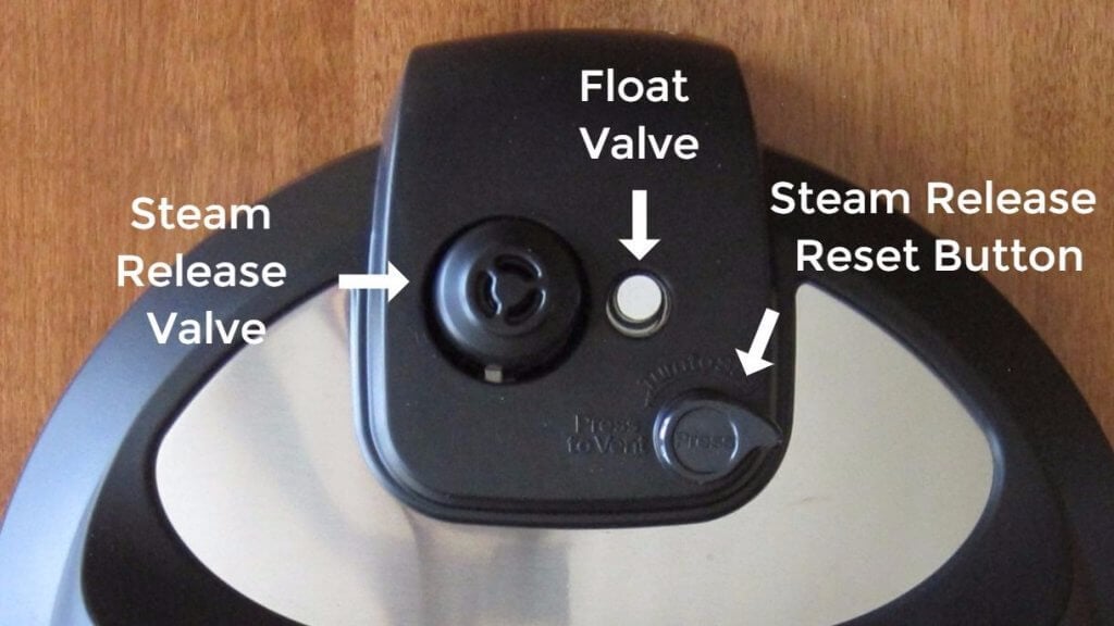 Instant Pot Ultra Outside lid parts steam release valve, float valve, steam release button