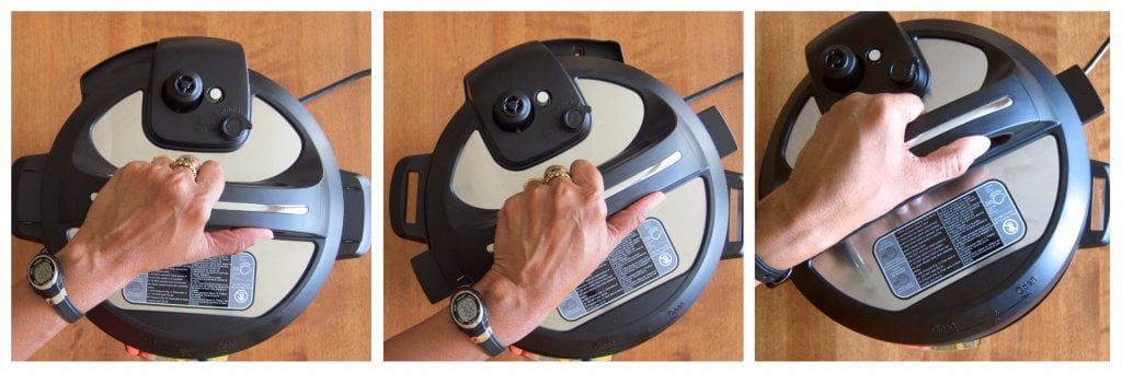 open instant pot top view