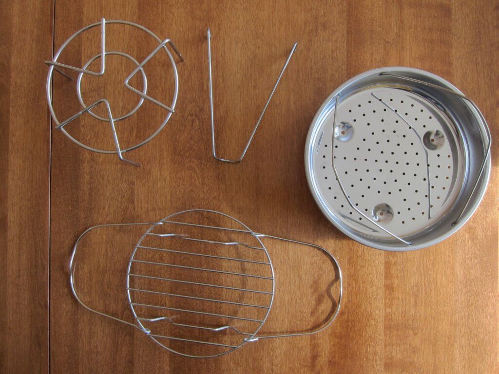 Instant Pot Pot in Pot Cooking - different types of steam racks and trivets