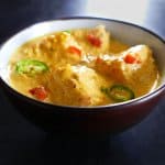 Instant Pot Indian Fish Curry in dark bowl