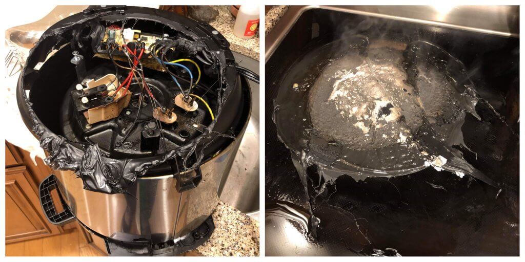 Instant Pot Placed on Stove and Bottom Burned - Paint the Kitchen Red