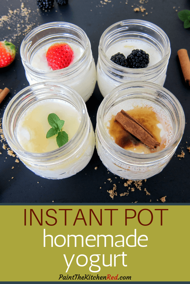 Homemade Instant Pot Yogurt Pot in Pot method Paint The Kitchen Red