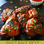 Instant Pot Thai Grilled Chicken Pinterest - grilled chicken with red sauce in bowl - Paint the Kitchen Red