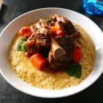 Instant Pot Short Ribs L1 - short ribs on polenta creamy with carrots and parsley - Paint the Kitchen Red