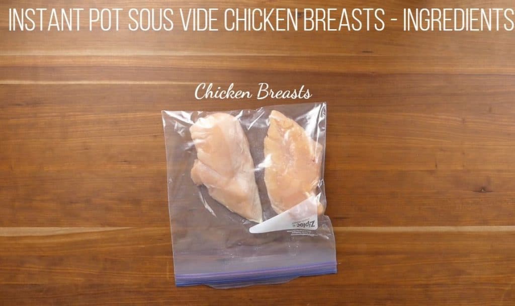 A freezer bag with two chicken breasts laying side by side - Paint the Kitchen Red