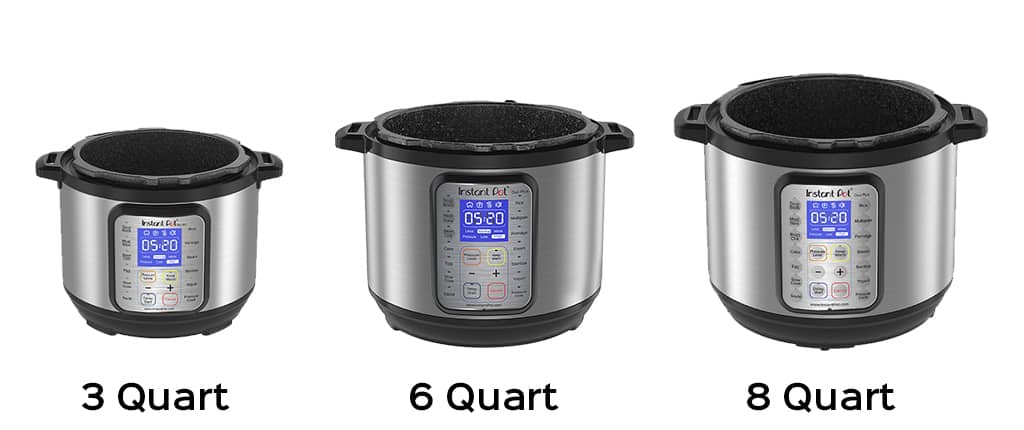 Instant Pot  DUO 3 quart vs 6 quart Size Comparison 