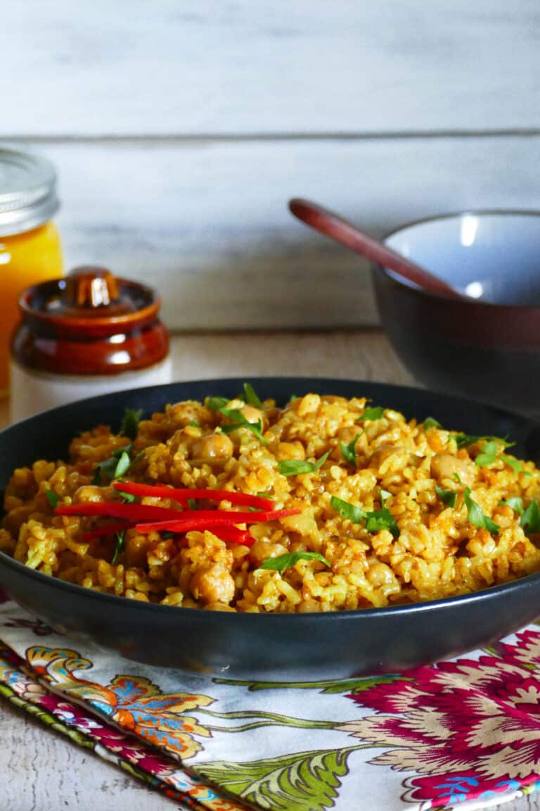 Instant Pot Vegetarian Risotto | Curry Risotto - Paint The Kitchen Red