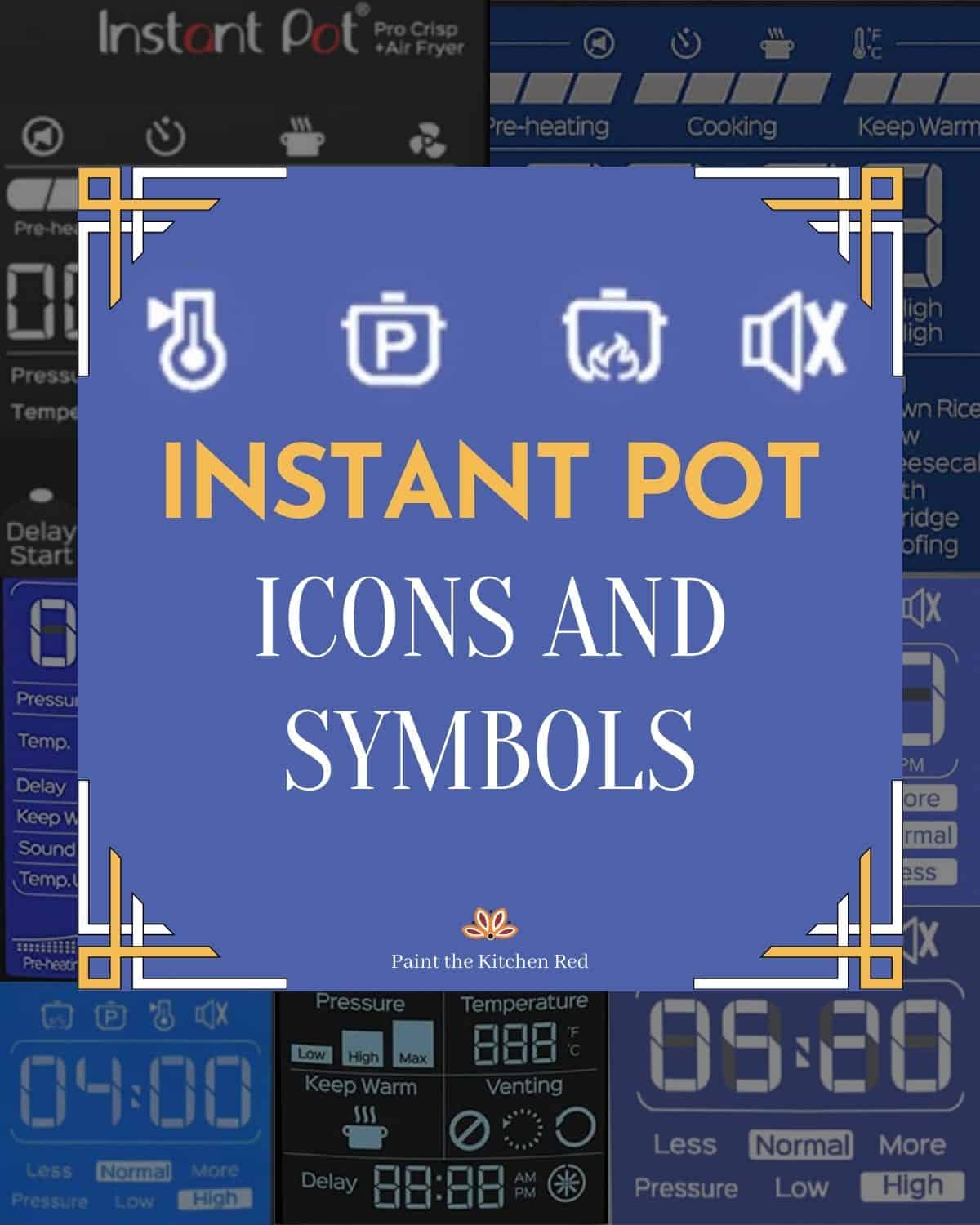 Instant pot symbols and icons