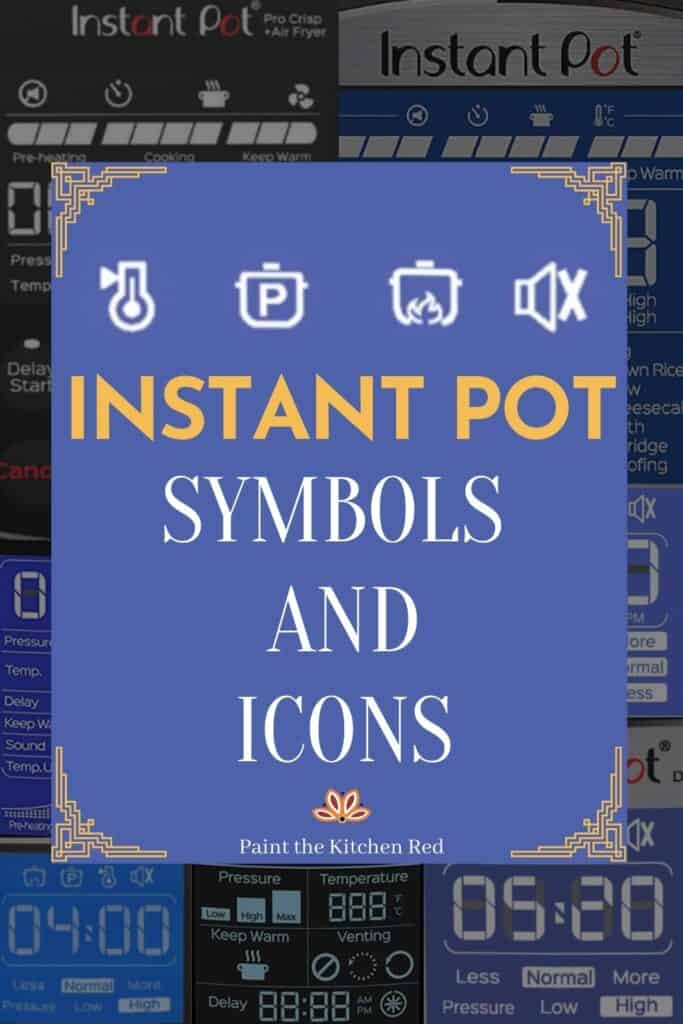 Instant pot symbols and icons Pinterest pin