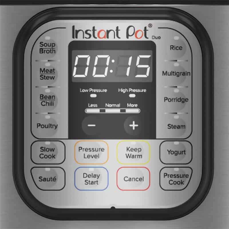 Instant Pot Duo display panel black and white