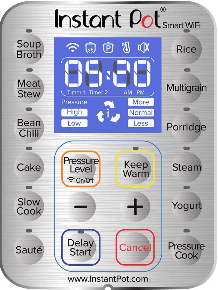 Instant Pot Smart Wifi display panel