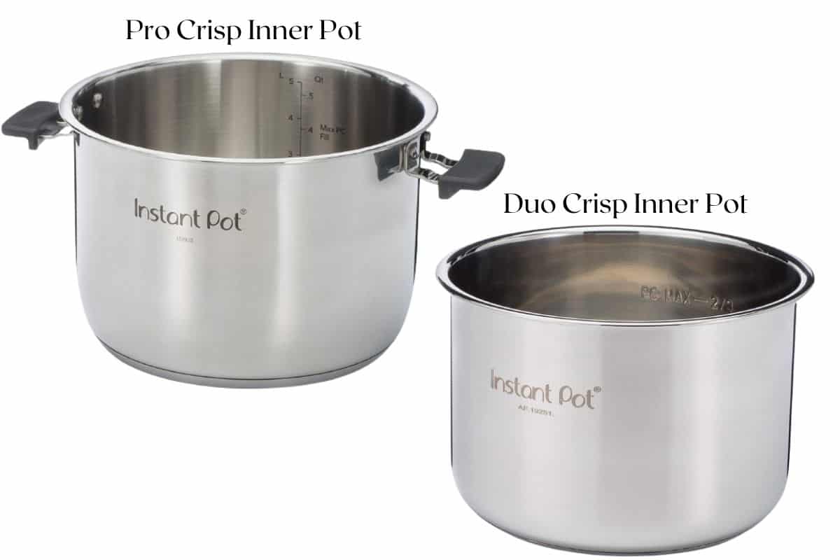 Pro Crisp inner pot vs duo crisp inner pot.