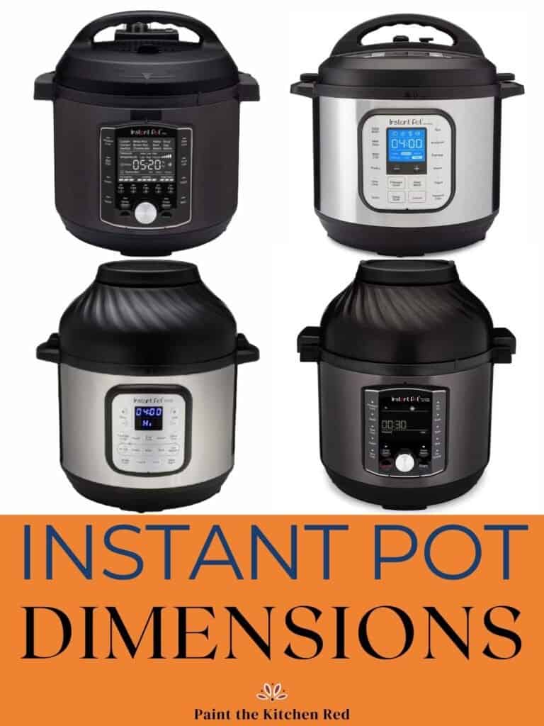 Instant Pot dimensions - three models of Instant Pot