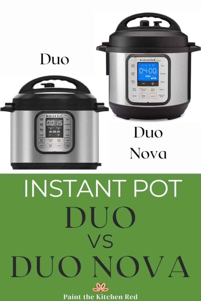 Instant Pot duo vs duo nova side by side.