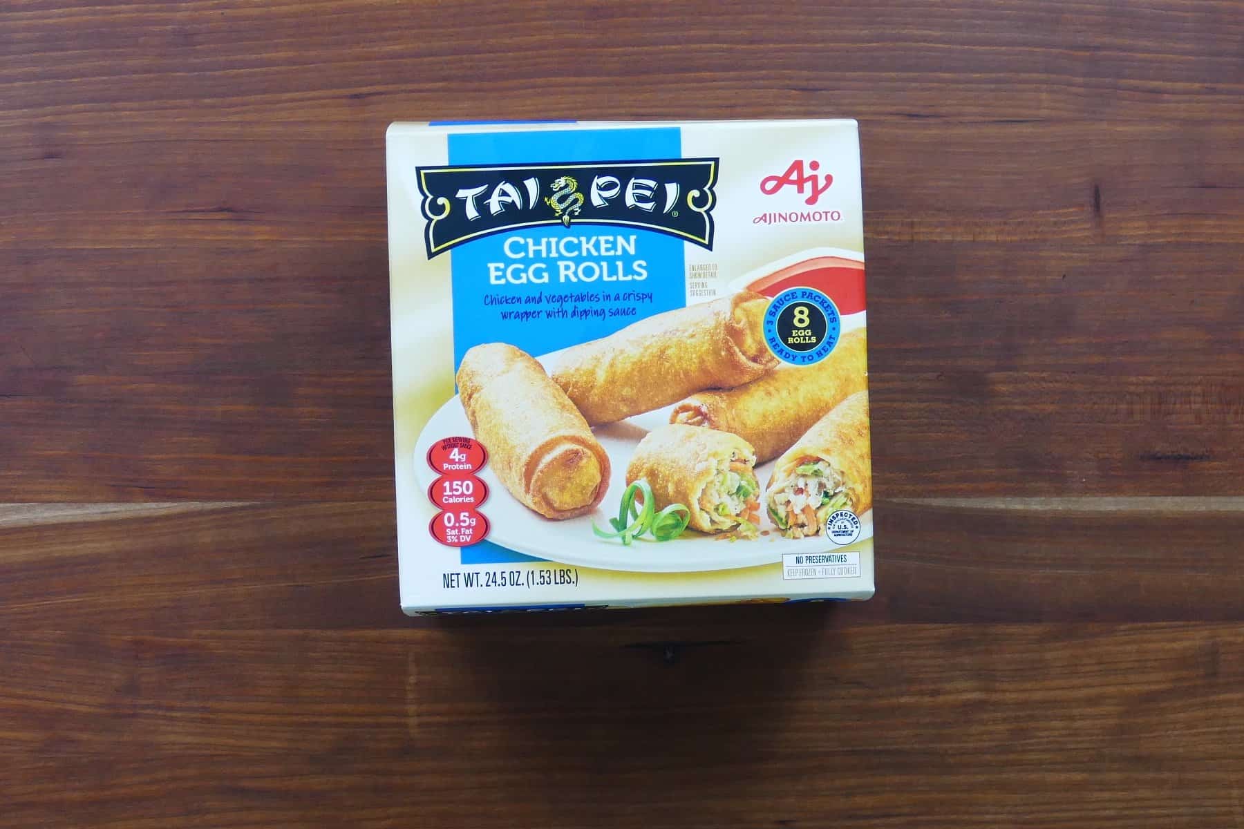 Tai Pei chicken egg rolls box of 8