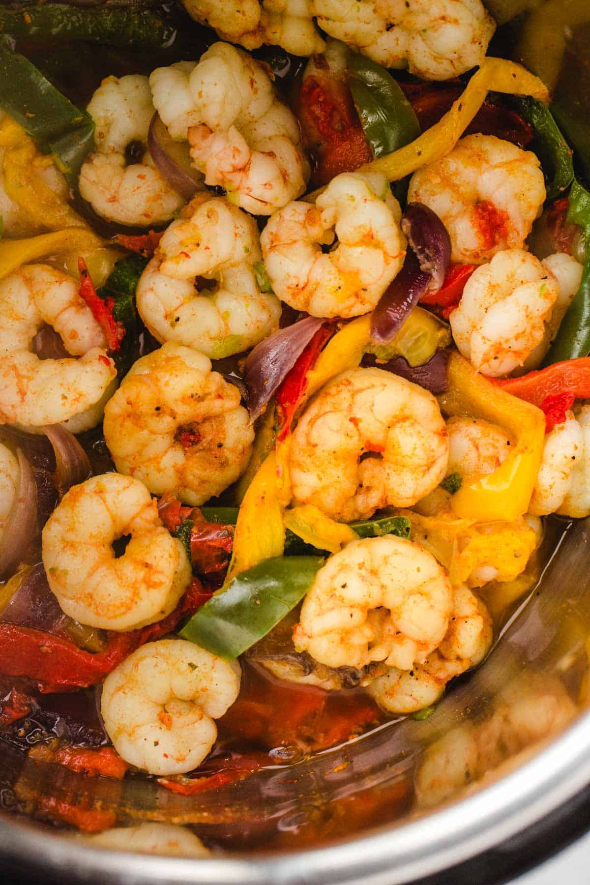 Shrimp and vegetables in Instant Pot