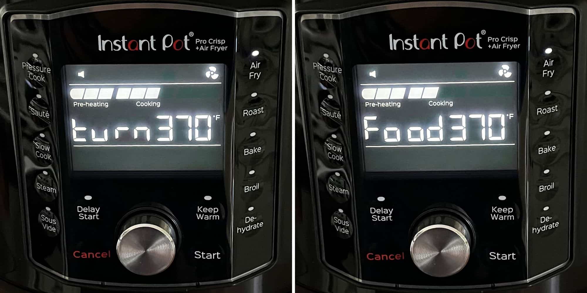 Instant Pot Pro Crisp collage with turn food message