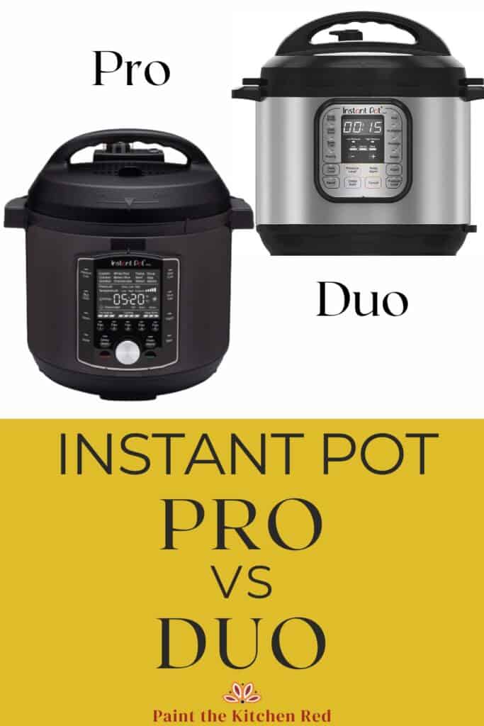 Instant Pot pro vs duo side by side.