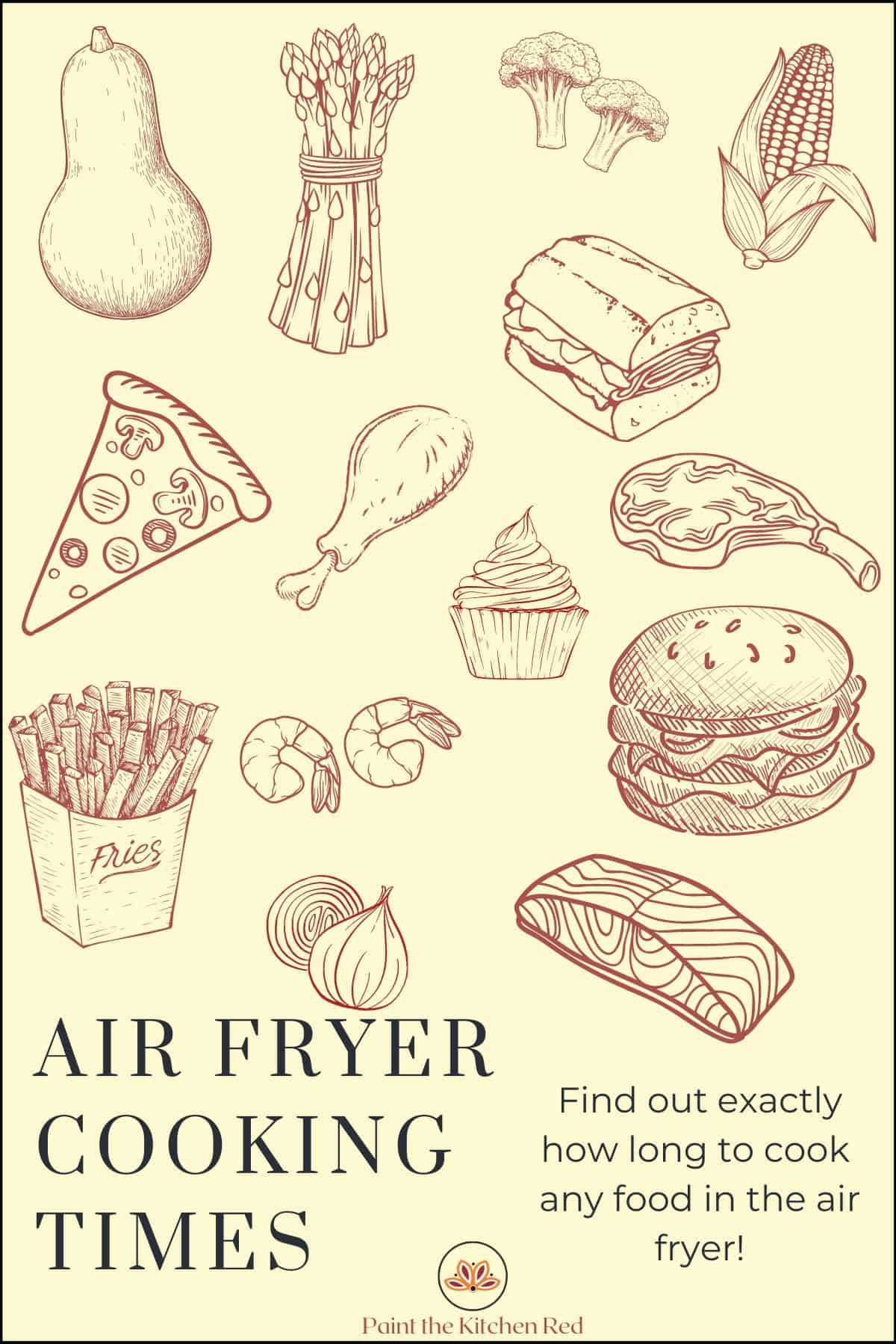 Air Fryer Cooking Chart [Free Printable]  Air fryer cooking times, Cooks air  fryer, Air fryer recipes