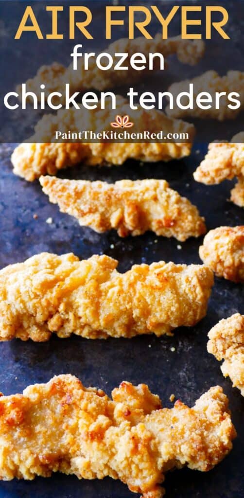 chicken tenders arranged in a row on dark background