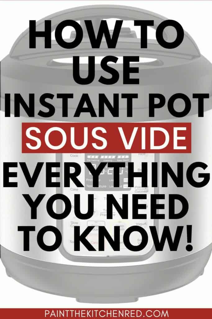 How to Use the Instant Pot Sous Vide Function - Margin Making Mom®