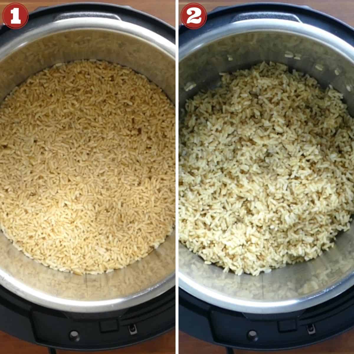 Pot in Pot Rice (Instant Pot Rice) - Paint The Kitchen Red