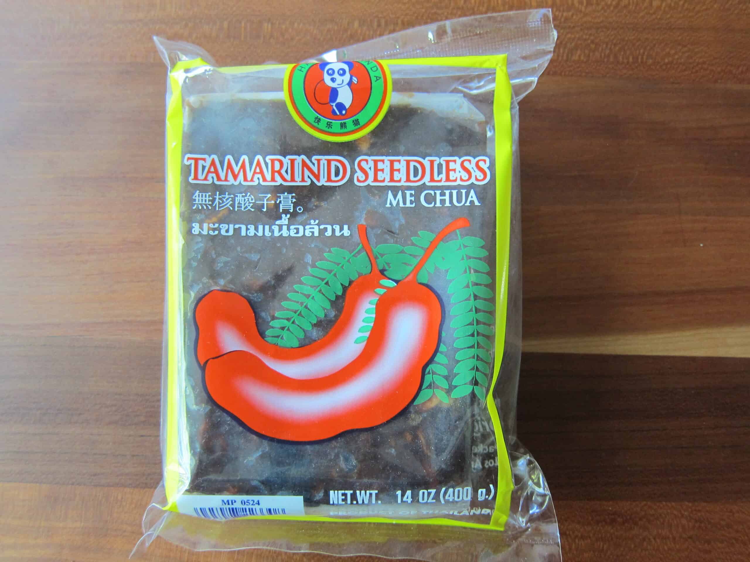 tamarind pulp in a plastic bag