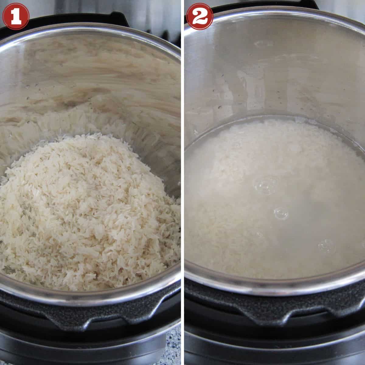 Pot in Pot Rice (Instant Pot Rice) - Paint The Kitchen Red