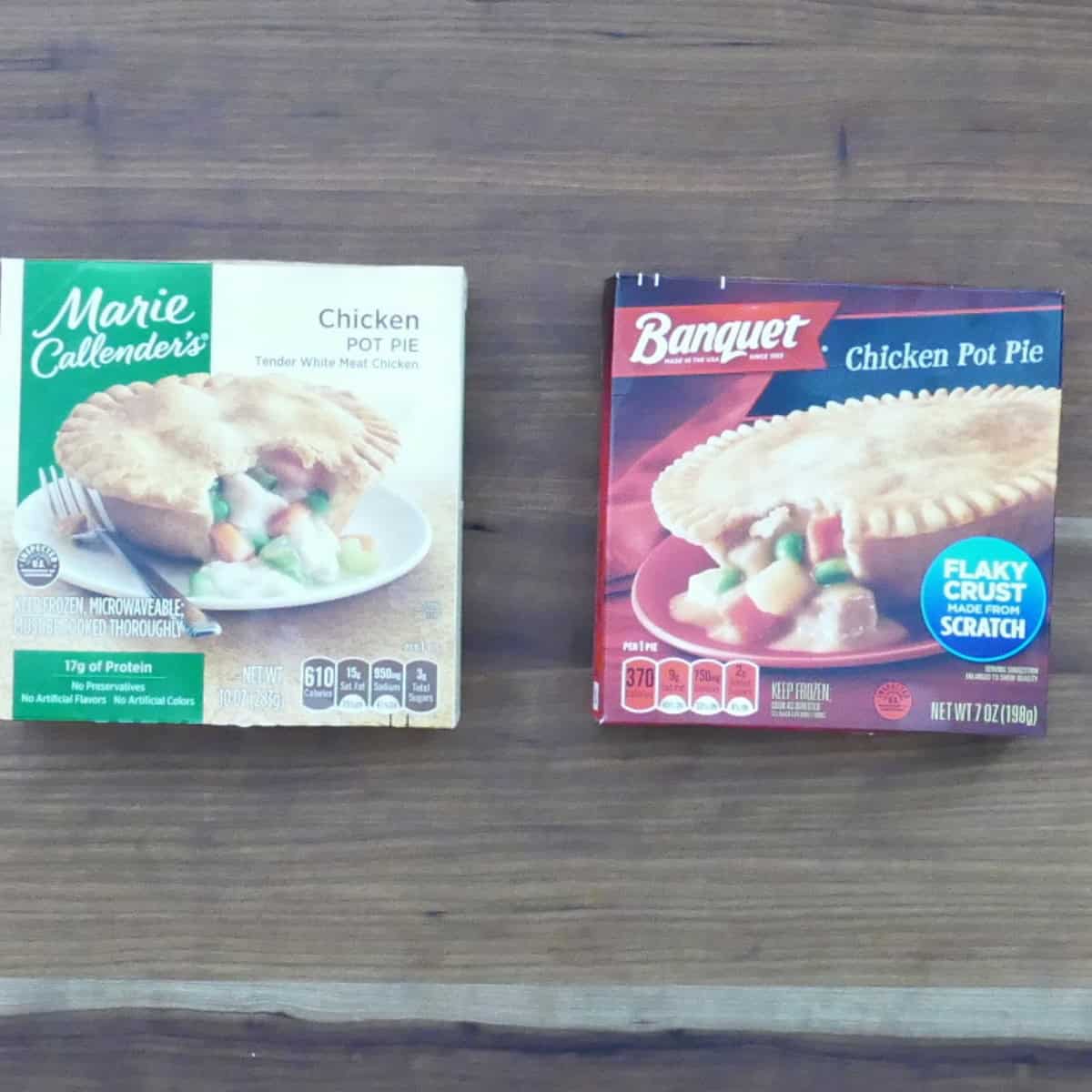 Air Fryer Frozen Chicken Pot Pie - 2 boxes - Marie Callender's and Banquet.