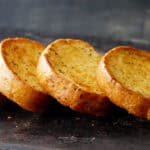 Air Fryer Frozen Texas Toast pieces stacked.