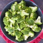 Bowl of steamed Instant pot broccoli