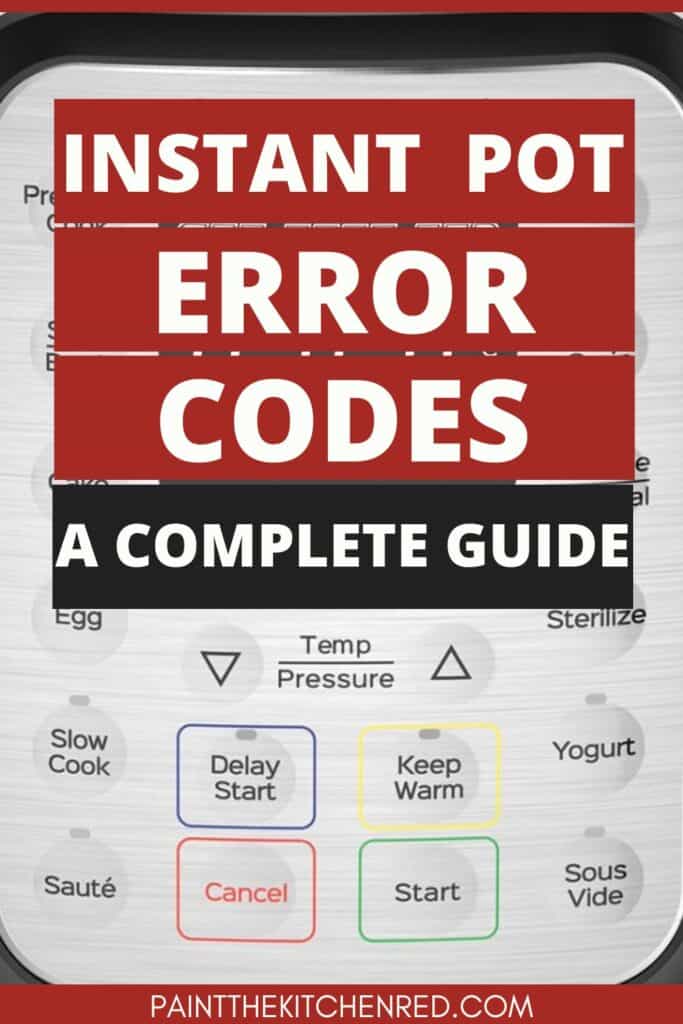 Instant Pot Error Codes A Complete Guide with image of Instant Pot display panel.