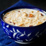 Semiya Payasam vermicelli noodle pudding in bowl.
